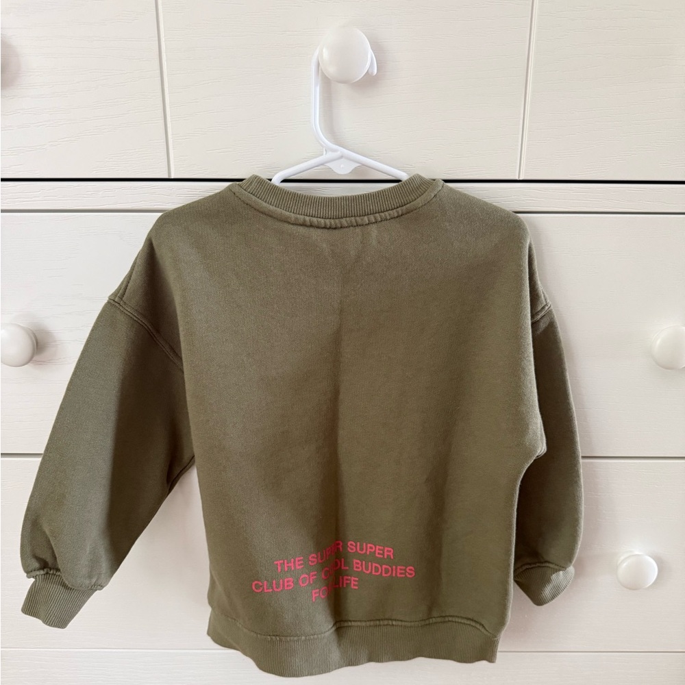 Zara Olive Green Sweatshirt - Picture 2 of 3